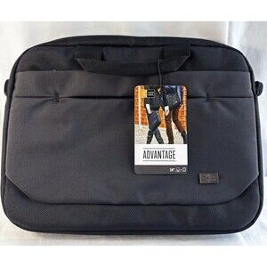 NEW! Case Logic Advantage Attache Carrying Case for 14" Laptops Black With Strap